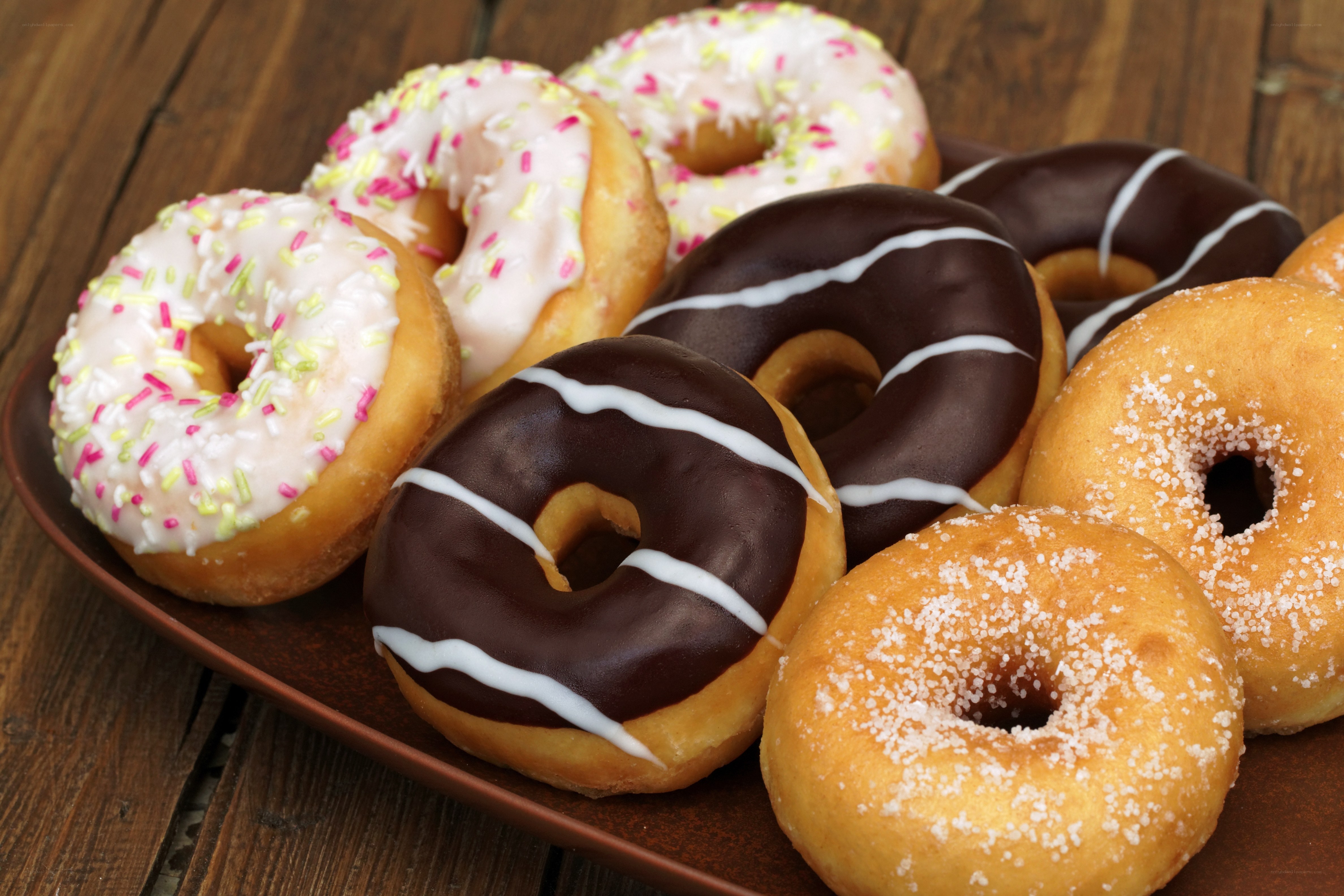 assorted donuts on a platter