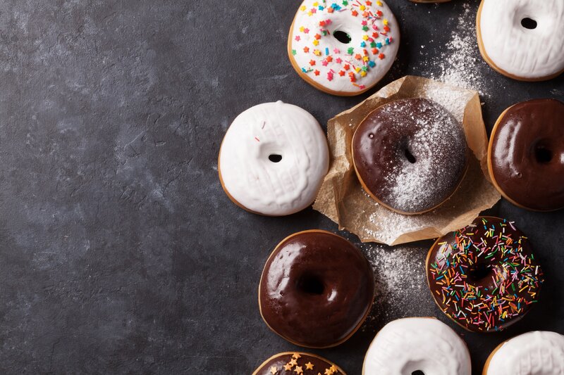 Assorted Donuts on Surface