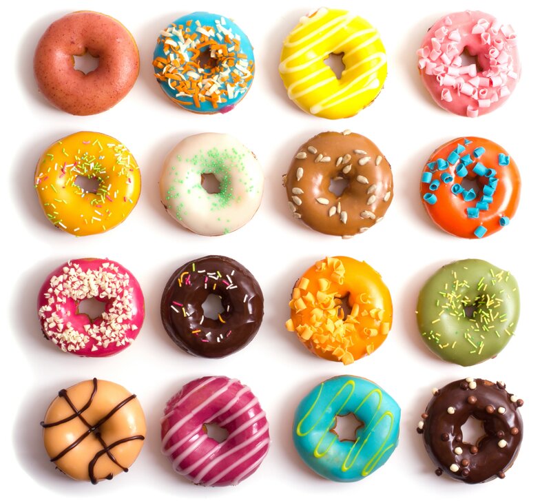 Assorted Donuts — White