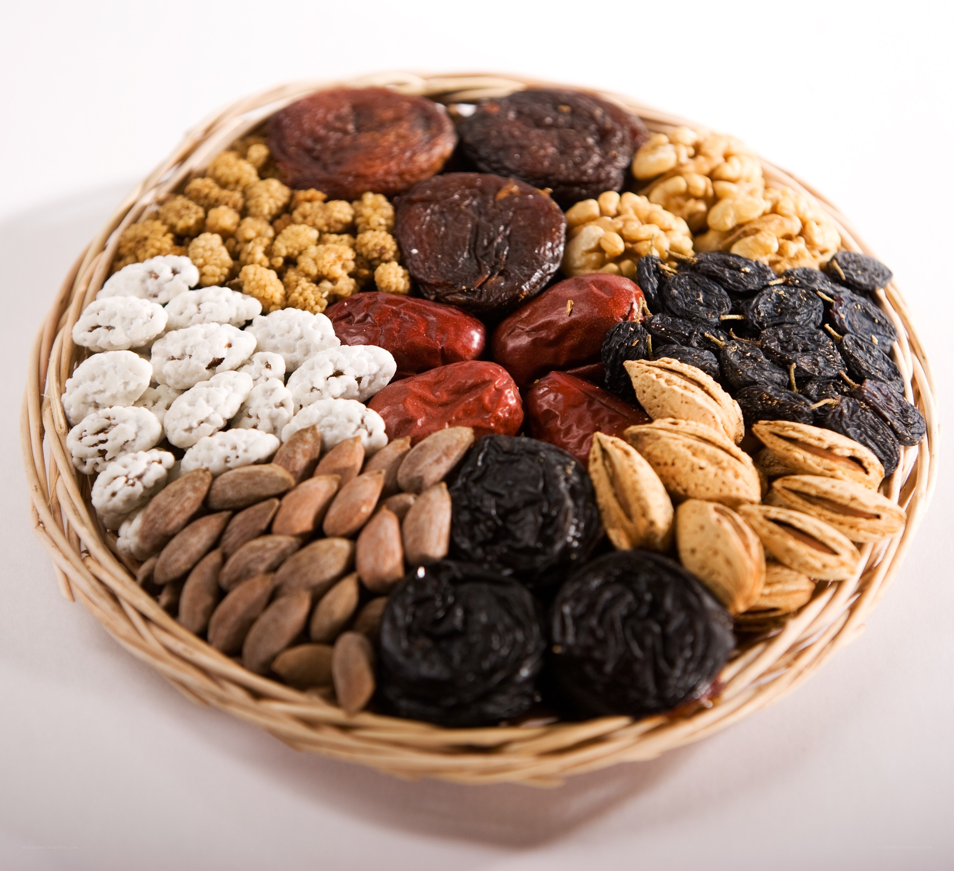Assorted dried fruits and nuts