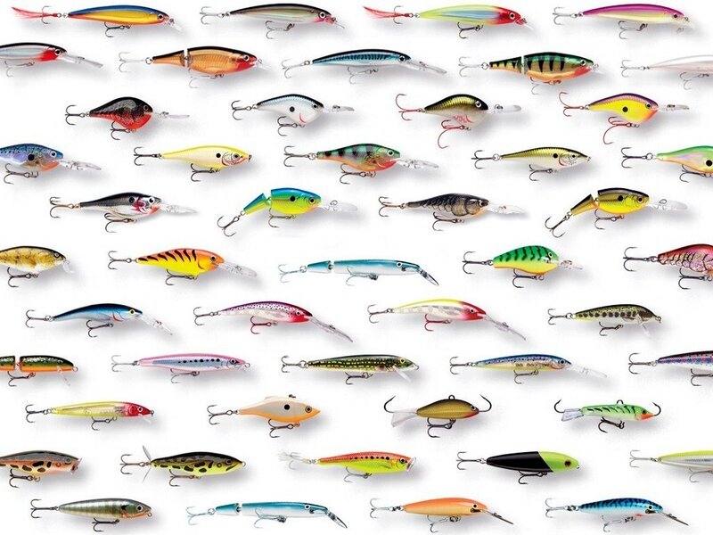 assorted fishing lures collection