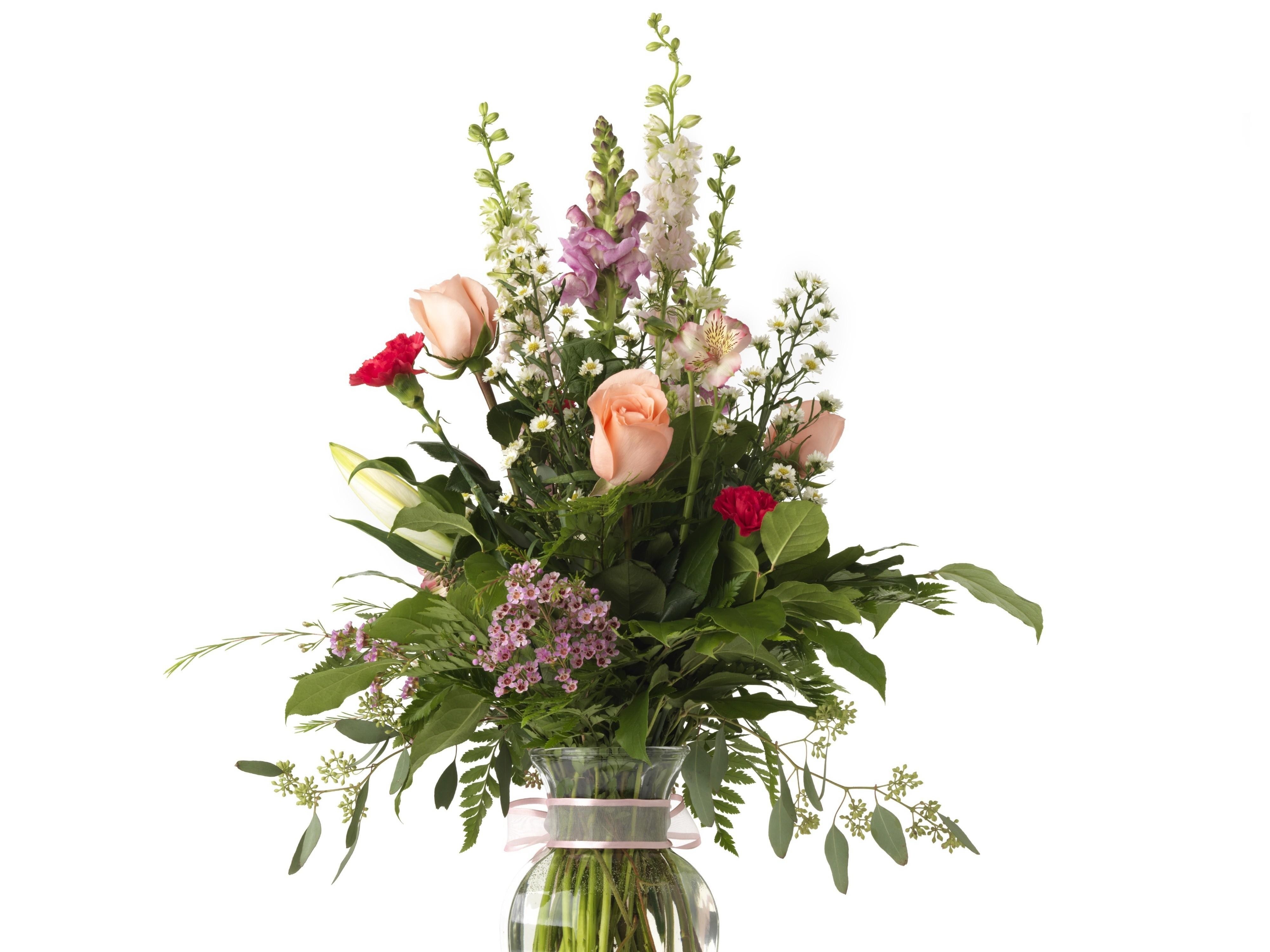 Assorted flower bouquet in vase