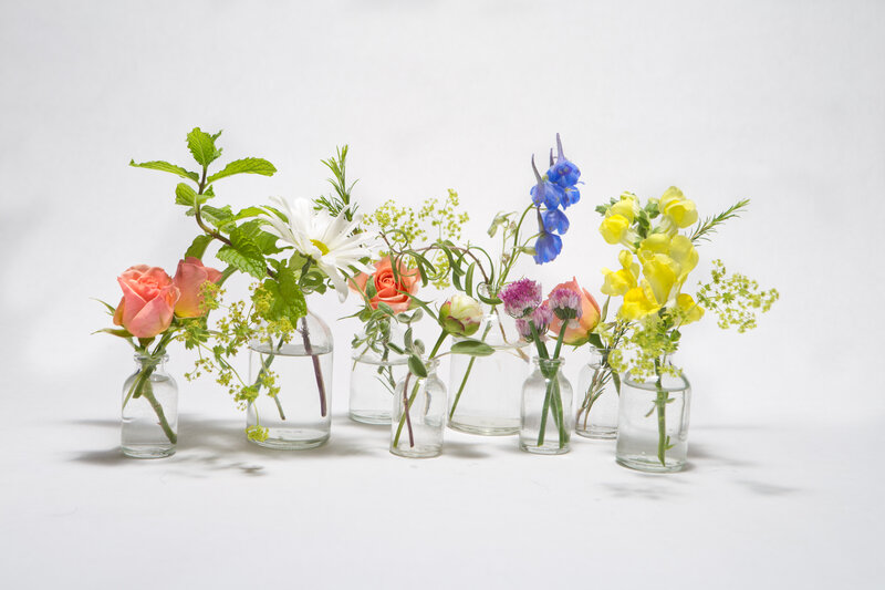 Assorted Flowers in Vases