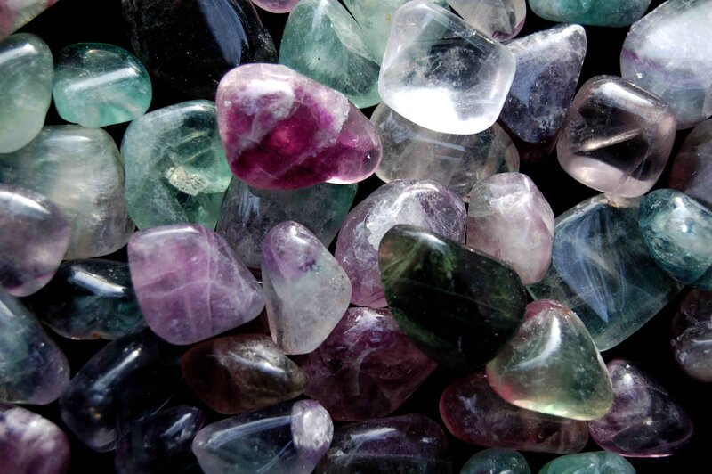 assorted fluorite crystals