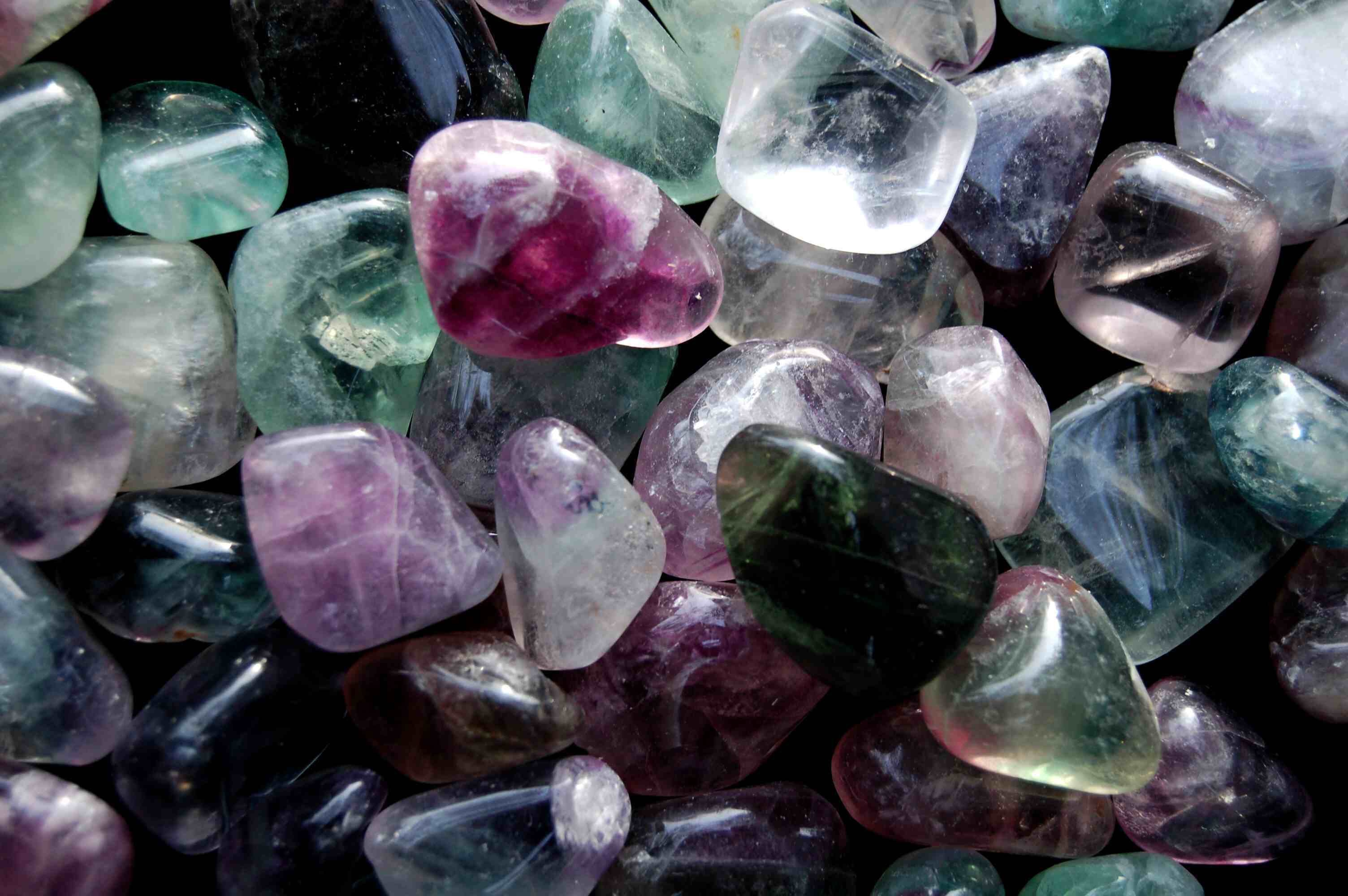 assorted fluorite crystals