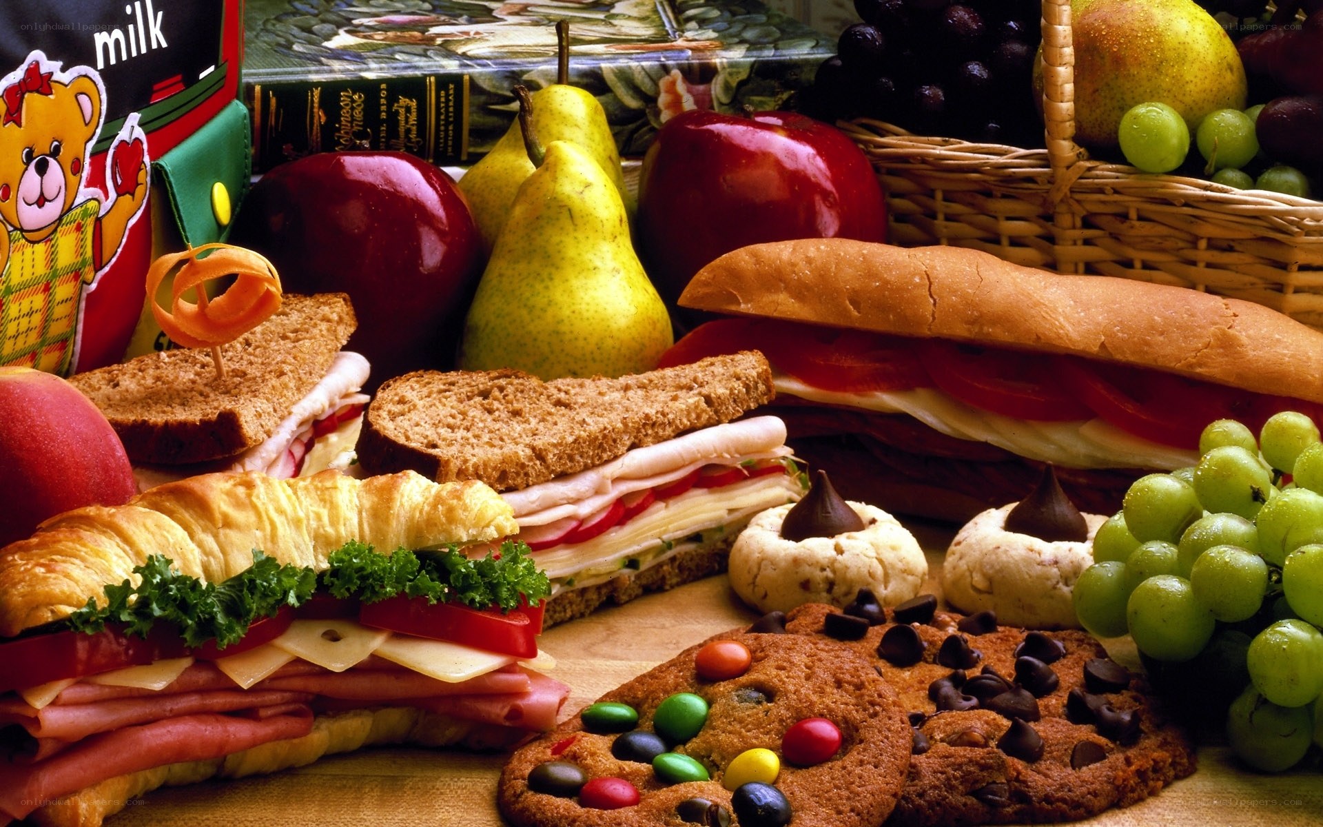 Assorted food and snacks