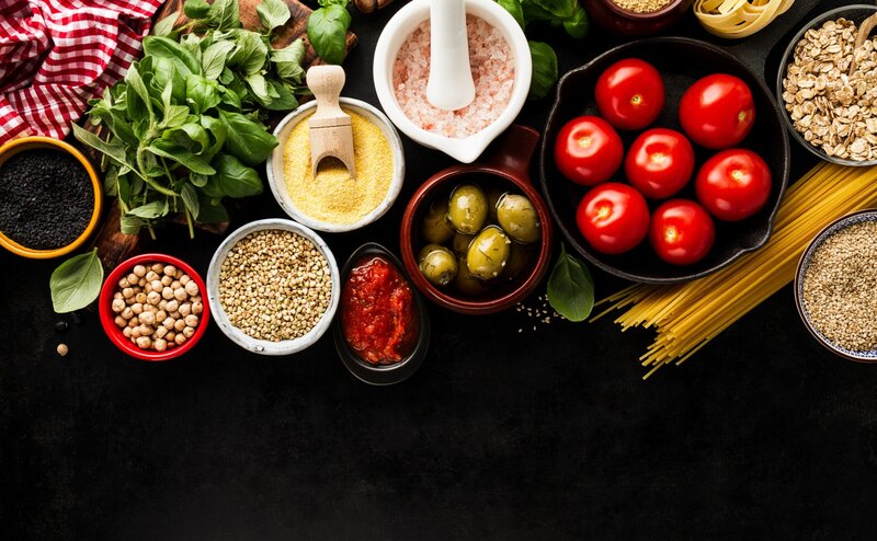 Assorted Food Ingredients — Black