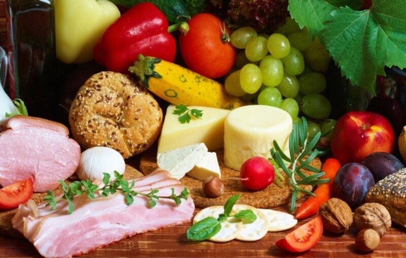 Assorted Food on Wooden Board
