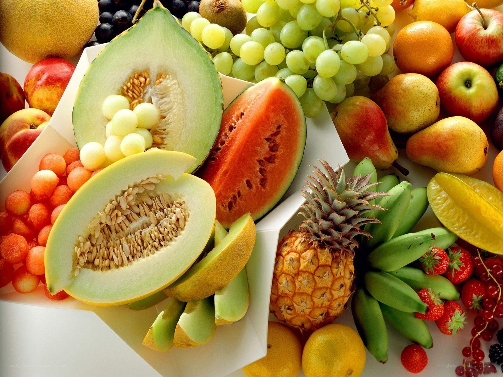 assorted fresh fruits display