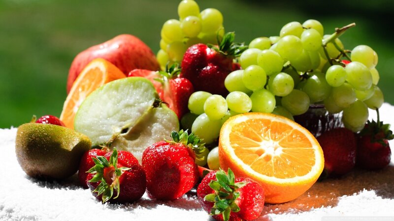 Assorted Fresh Fruits — Green, Afternoon, Photograph, Grapes