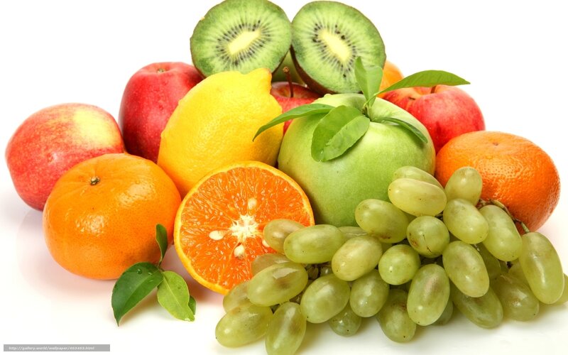 Assorted Fresh Fruits — Green, Photograph, Grapes, Apples, Oranges