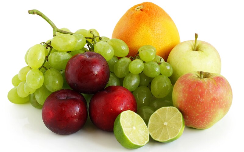 Assorted Fresh Fruits — Green, Photograph, Grapes