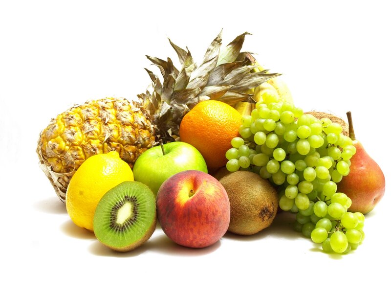 Assorted Fresh Fruits — Green, Photograph, Pineapple, Grapes