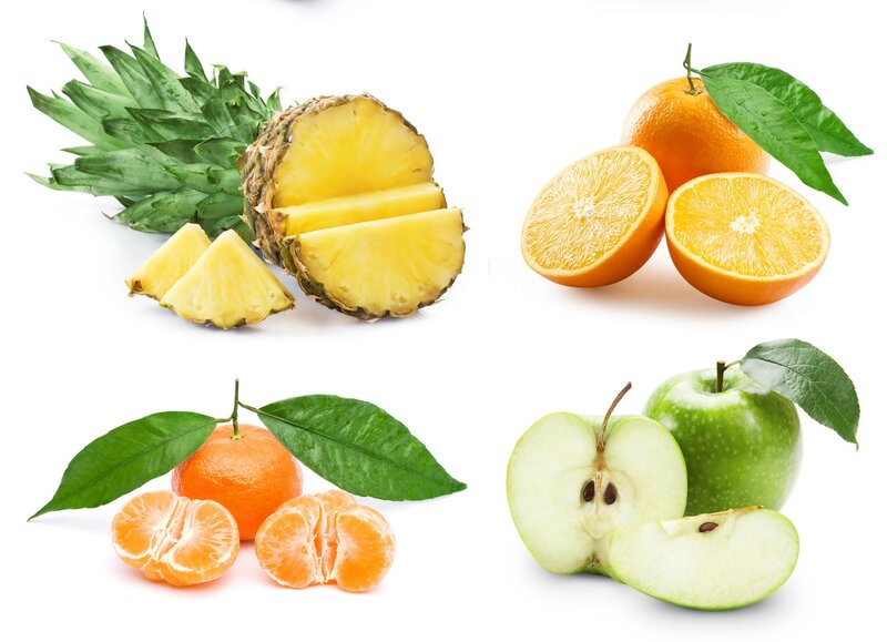 Assorted Fresh Fruits — Green, Photograph, Pineapple