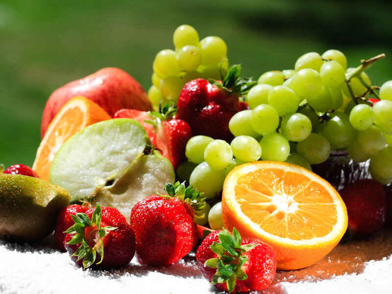 Assorted Fresh Fruits — Green, Vibrant