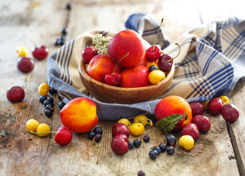 Assorted Fresh Fruits — Red, Natural