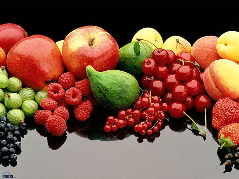 Assorted Fresh Fruits — Red, Vibrant, Photograph, Apples, Cherries, Raspberries, Strawberries