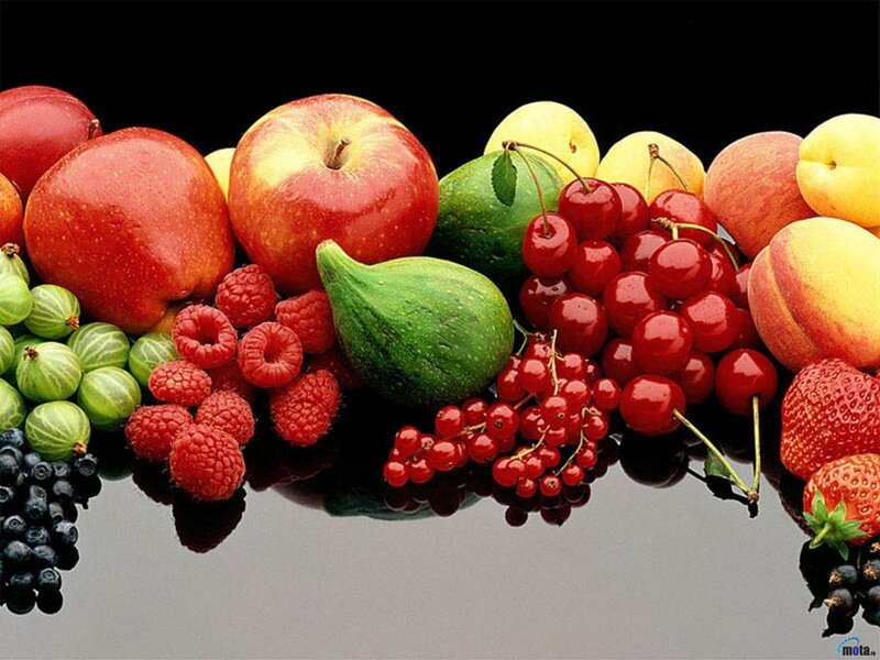 Assorted Fresh Fruits — Red, Vibrant, Photograph, Apples