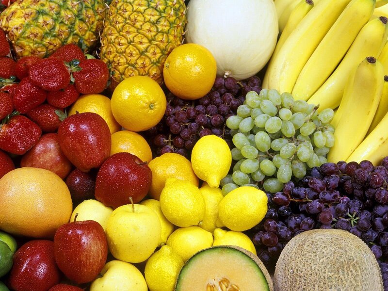 Assorted Fresh Fruits — Yellow, Vibrant