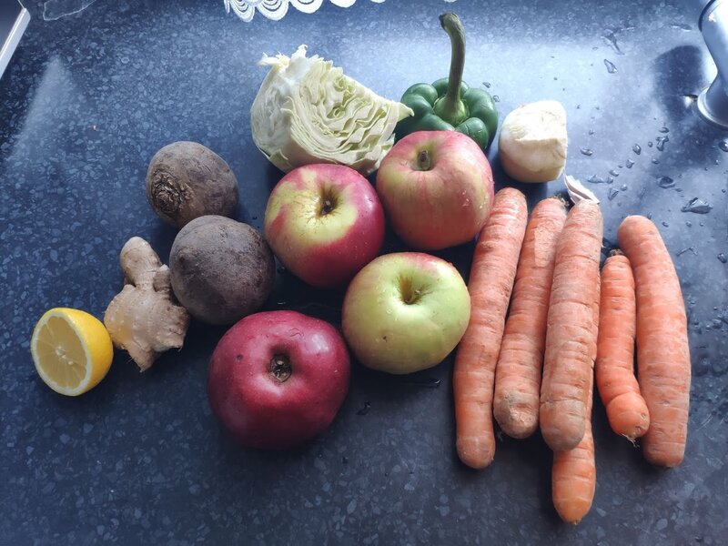 Assorted Fresh Produce — Blue