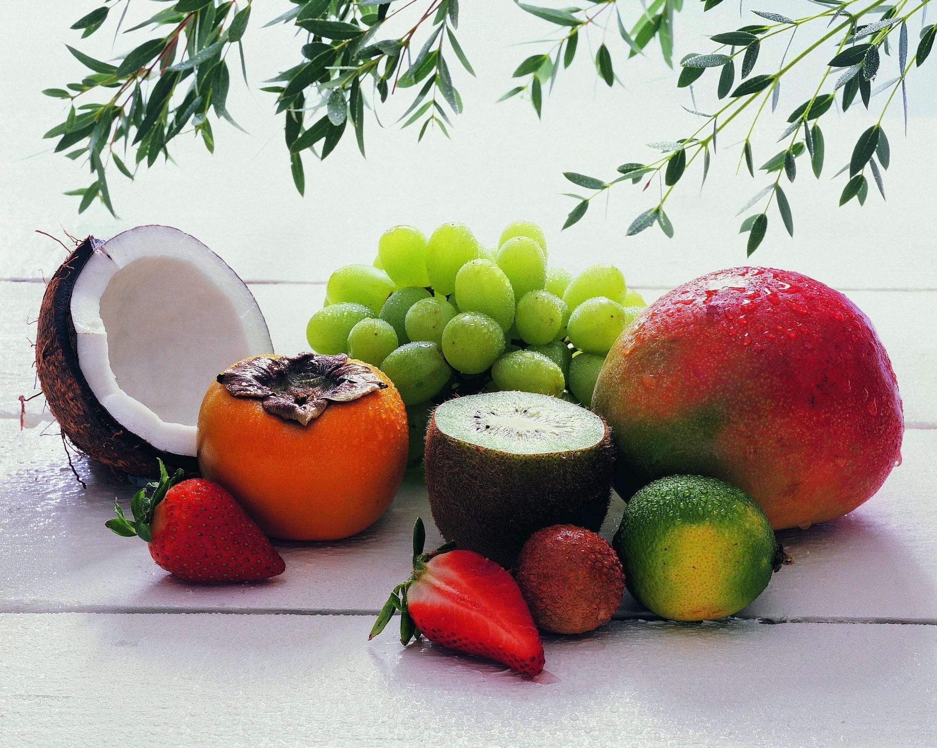 Assorted fresh tropical fruits