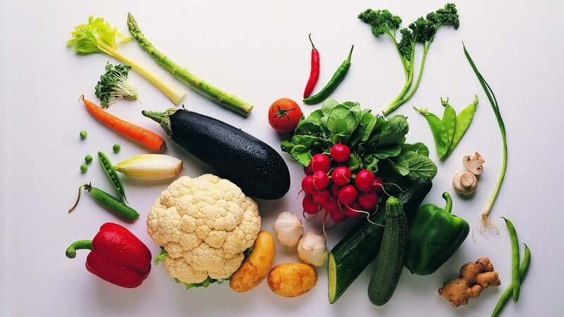 Assorted Fresh Vegetables — Green, Neutral, Photograph, Carrots