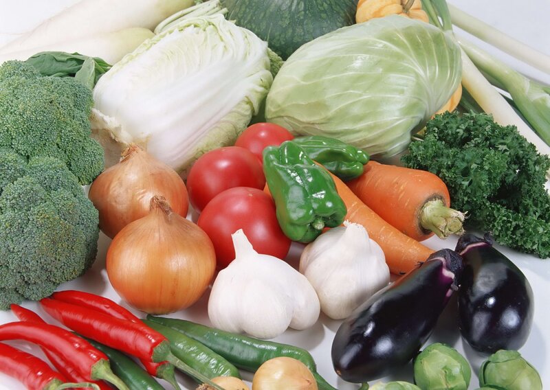 Assorted Fresh Vegetables — Green, Photograph, Broccoli, Tomatoes
