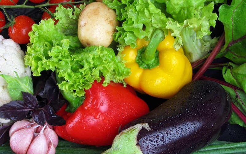 Assorted Fresh Vegetables — Green, Photograph, Lettuce, Pepper