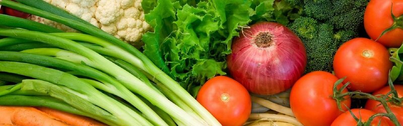 Assorted Fresh Vegetables — Green, Photograph, Onions