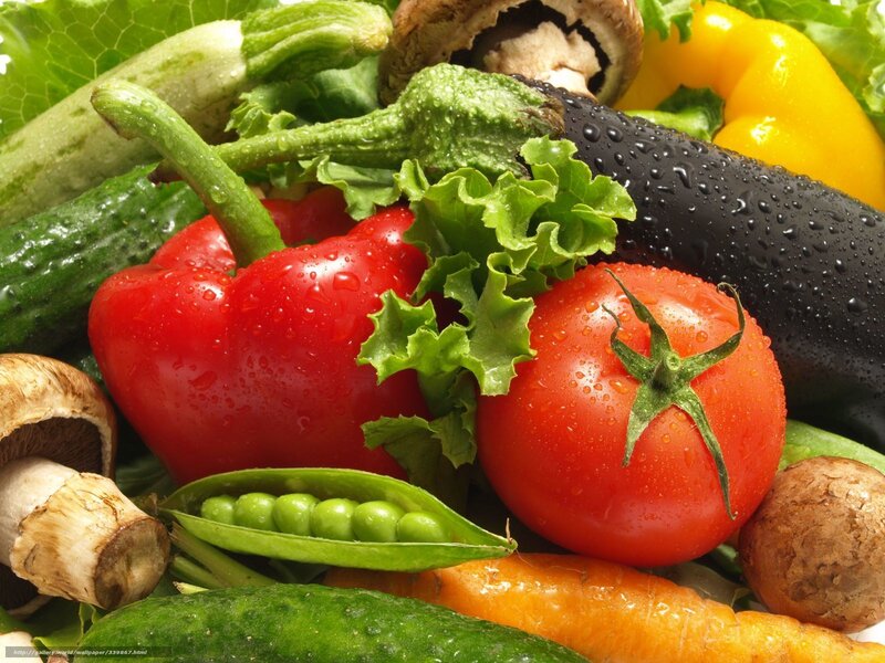 Assorted Fresh Vegetables — Green, Photograph, Tomato