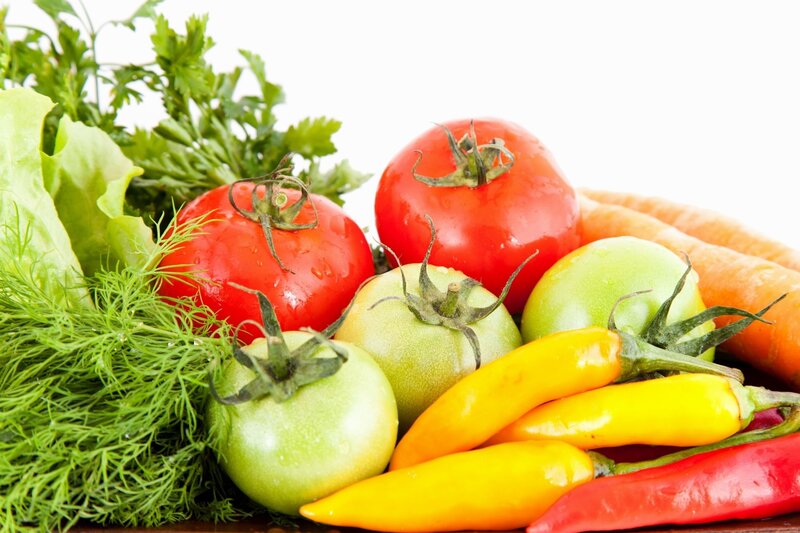 Assorted Fresh Vegetables — Green, Photograph, Tomatoes, Peppers