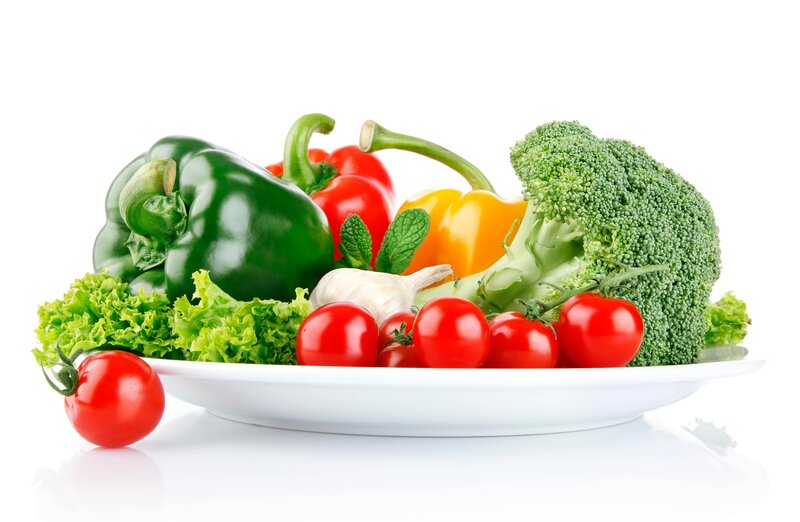 assorted fresh vegetables on plate