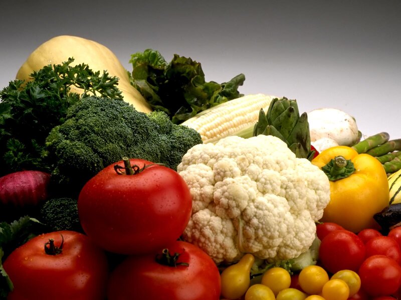 Assorted Fresh Vegetables — Red, Natural