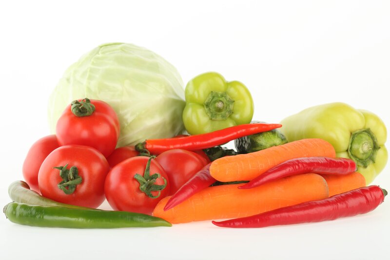 Assorted Fresh Vegetables — Red, Neutral, Photograph, Tomatoes