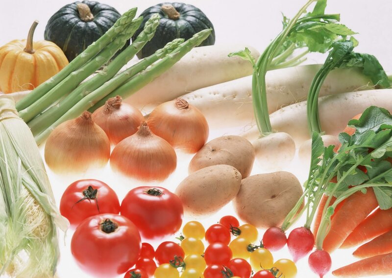 Assorted Fresh Vegetables — Red, Photograph, Onions