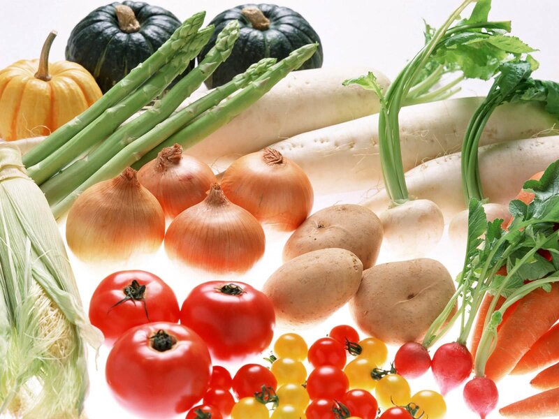 Assorted Fresh Vegetables — Red, Photograph, Onions, Tomatoes