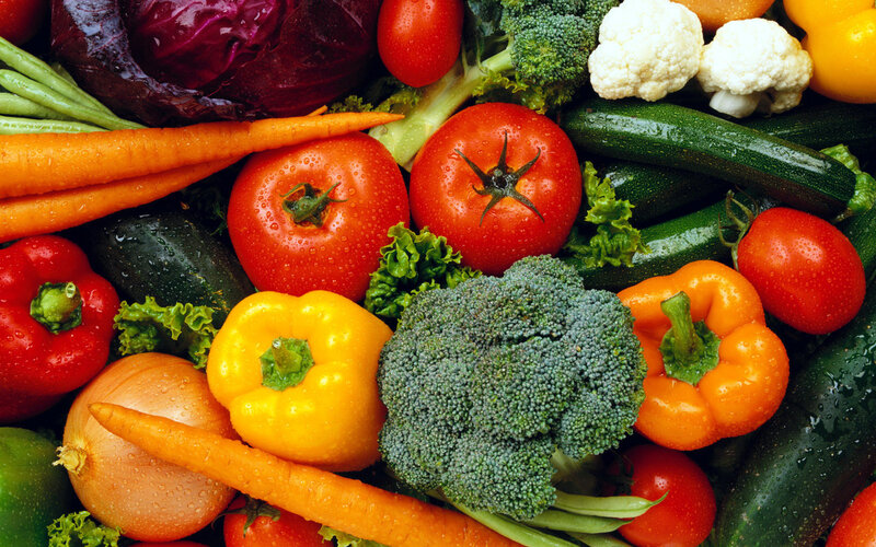 Assorted Fresh Vegetables — Red, Vibrant, Photograph, Tomatoes