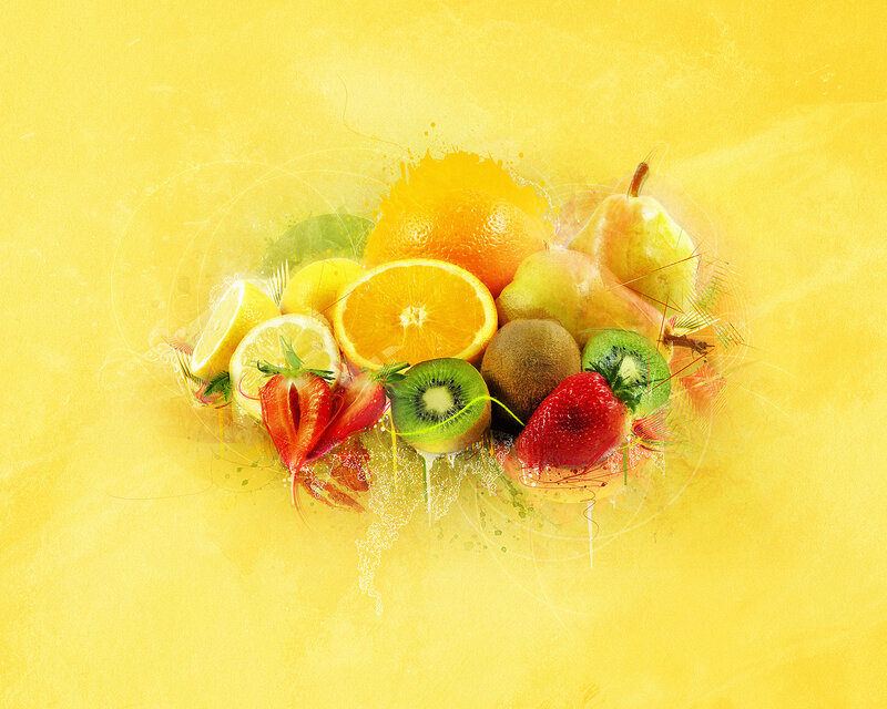 Assorted Fruit Arrangement — Yellow