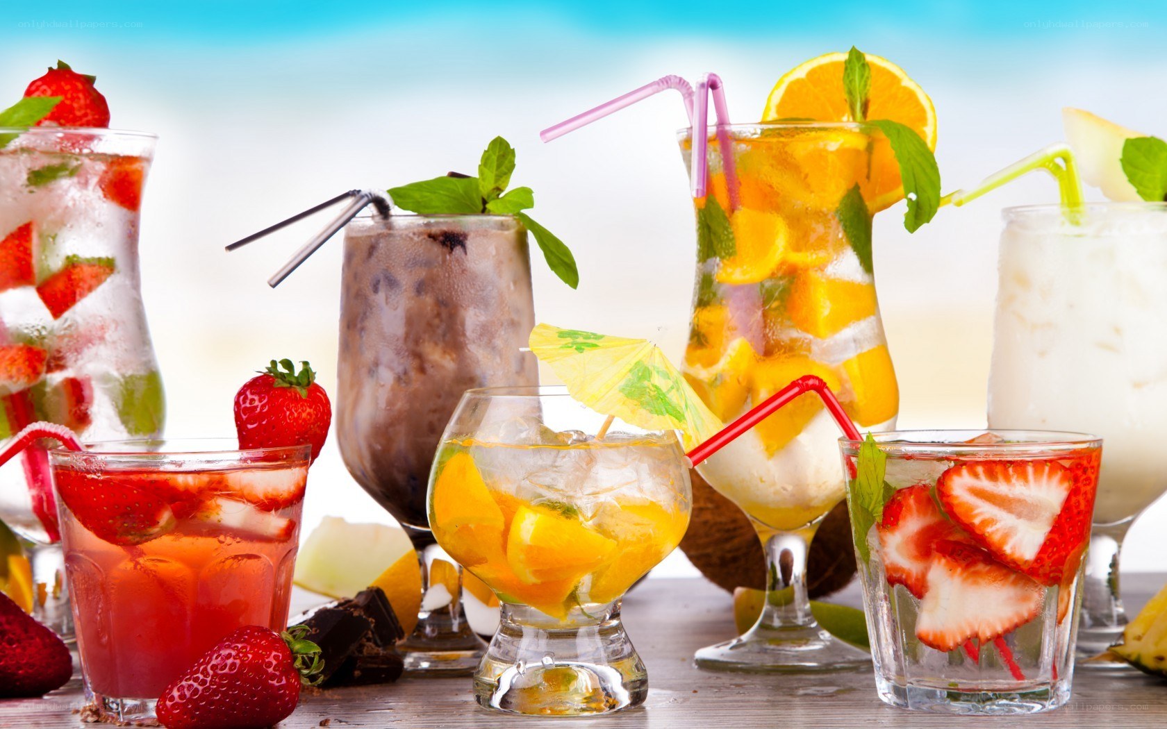 assorted fruit cocktails