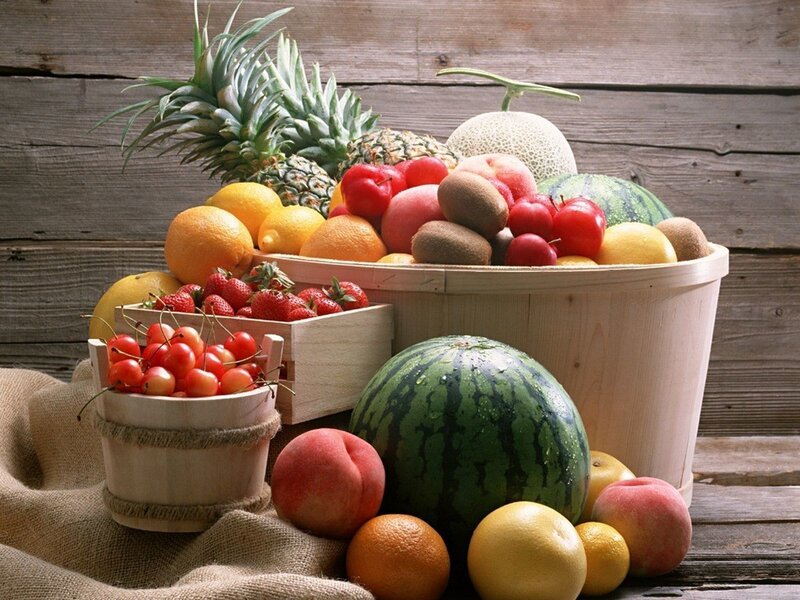 Assorted Fruit Display — Green