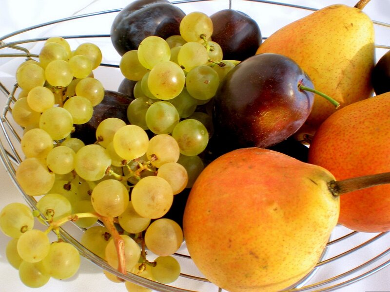 Assorted fruit in a basket
