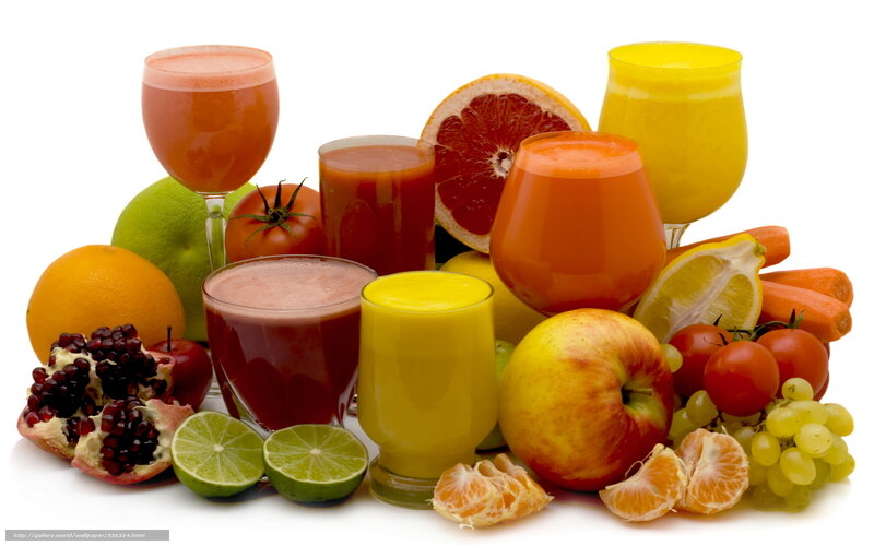 Assorted Fruit Juices — Yellow, Fresh