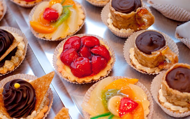 Assorted Fruit Tarts — Red, Appetizing
