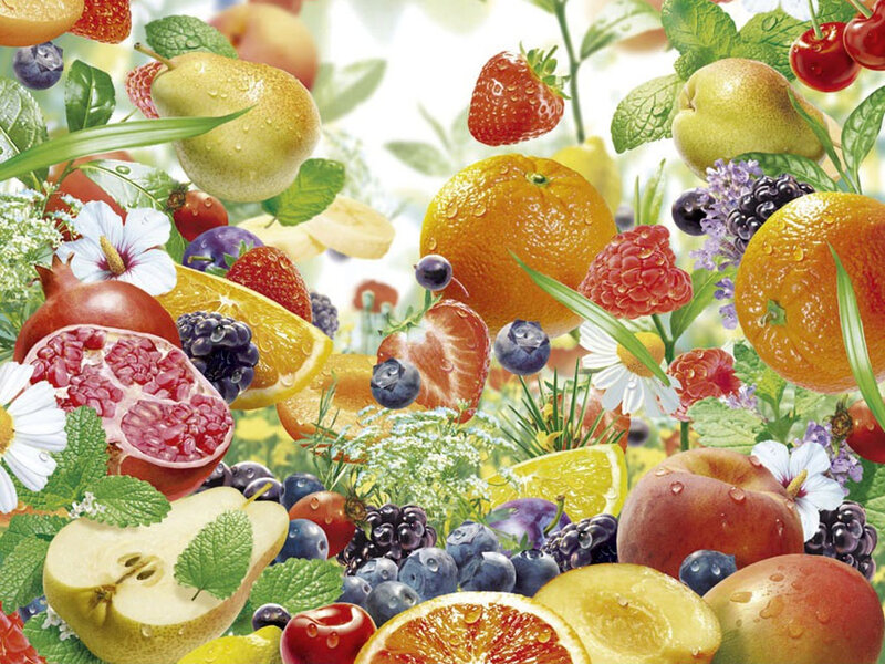 Assorted Fruits and Berries — Green