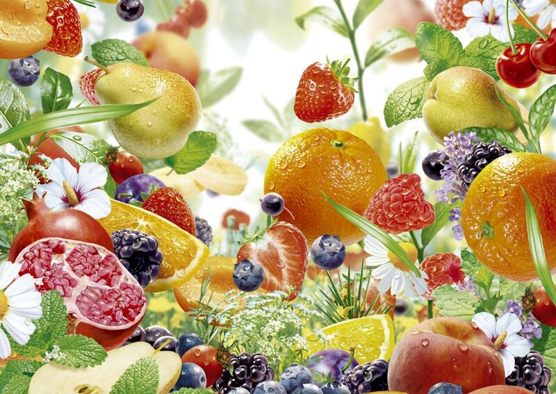 Assorted Fruits and Berries — Orange