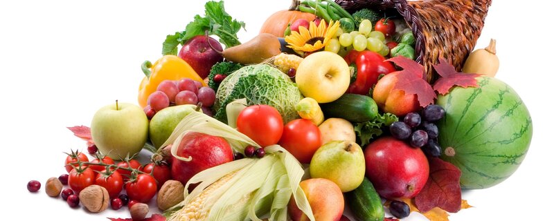 Assorted Fruits and Vegetables — Green, Abundant, Autumn