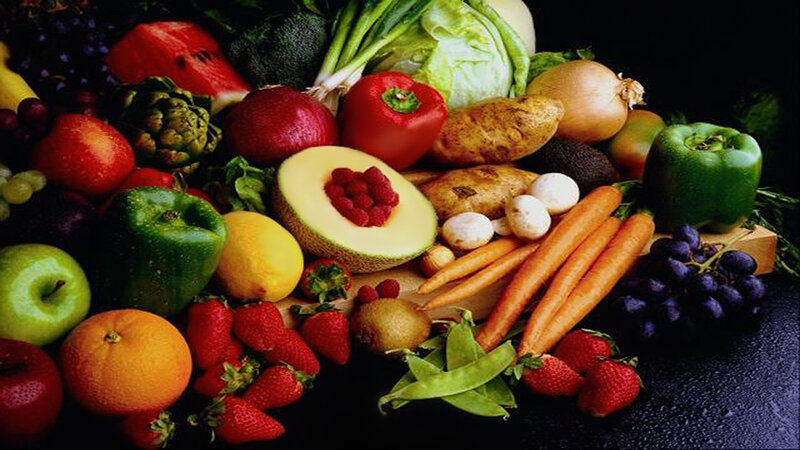 Assorted Fruits and Vegetables — Green