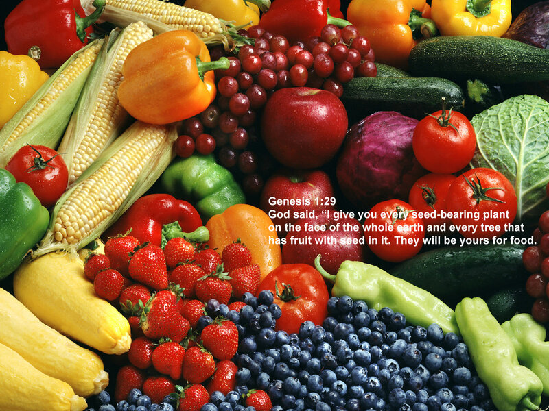 Assorted Fruits and Vegetables — Red, Vibrant