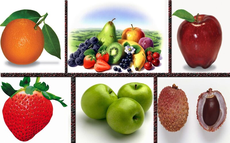 Assorted Fruits Collage
