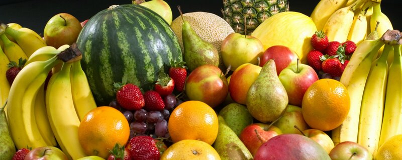 Assorted Fruits in a Pile — Yellow